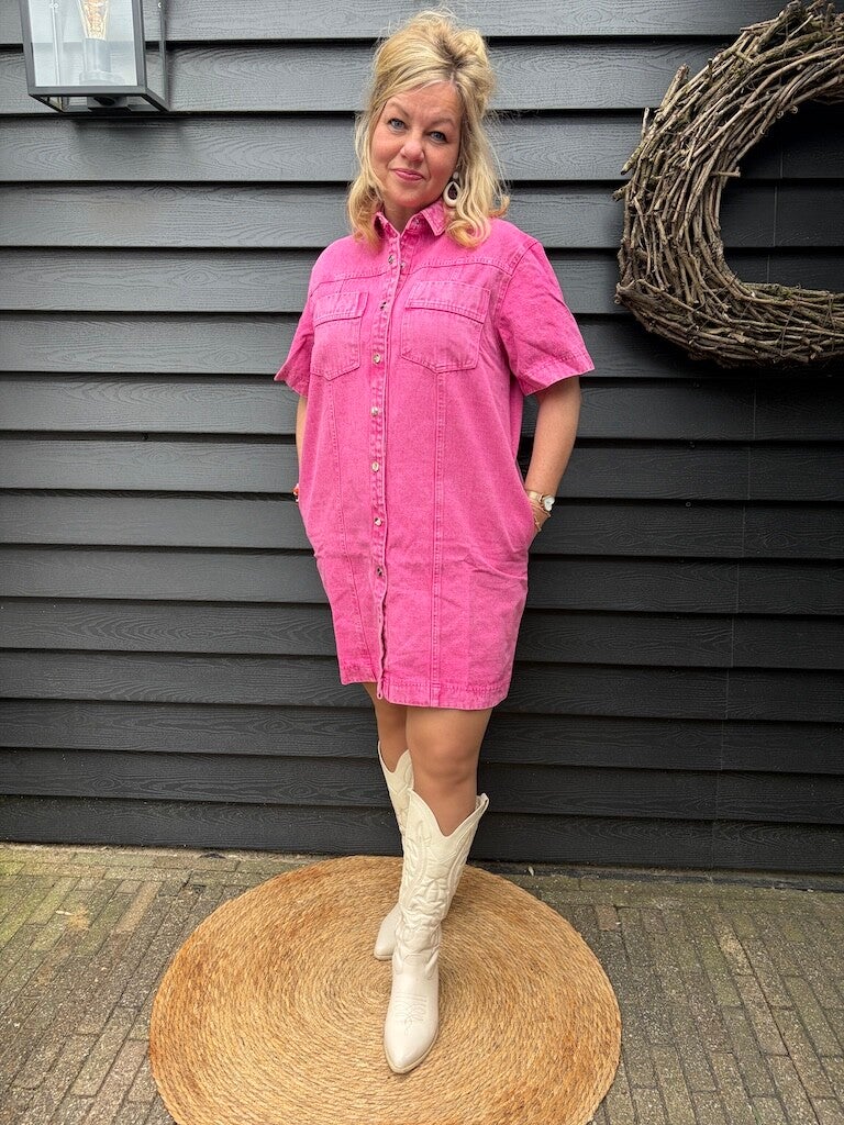 Spijkerjurk Azzurro Bink - Roze