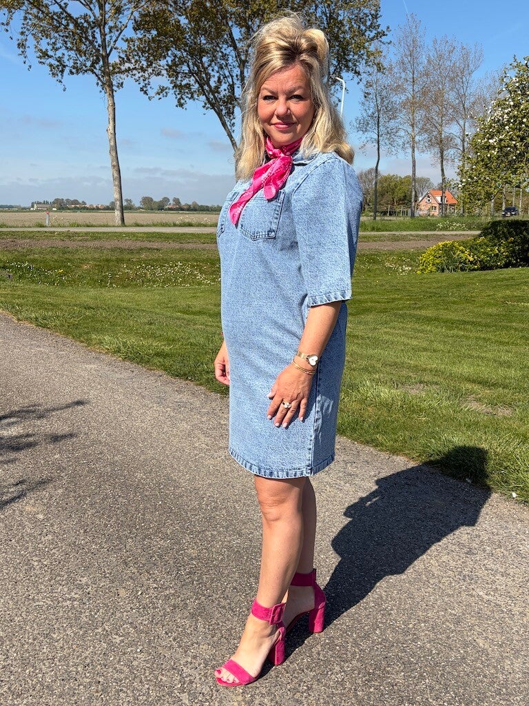 Spijkerjurk Azzurro Saar - Blauw
