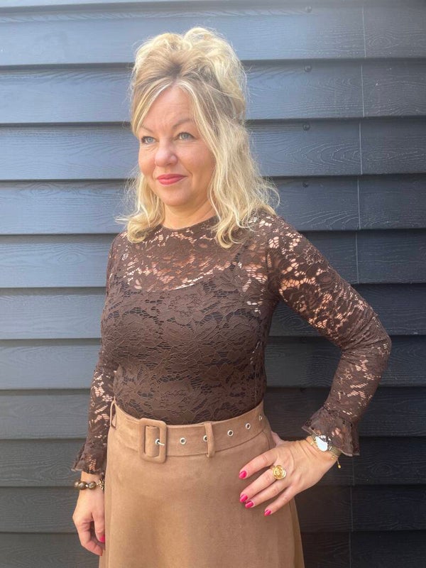 Top Azzurro Kant Sile - Bruin