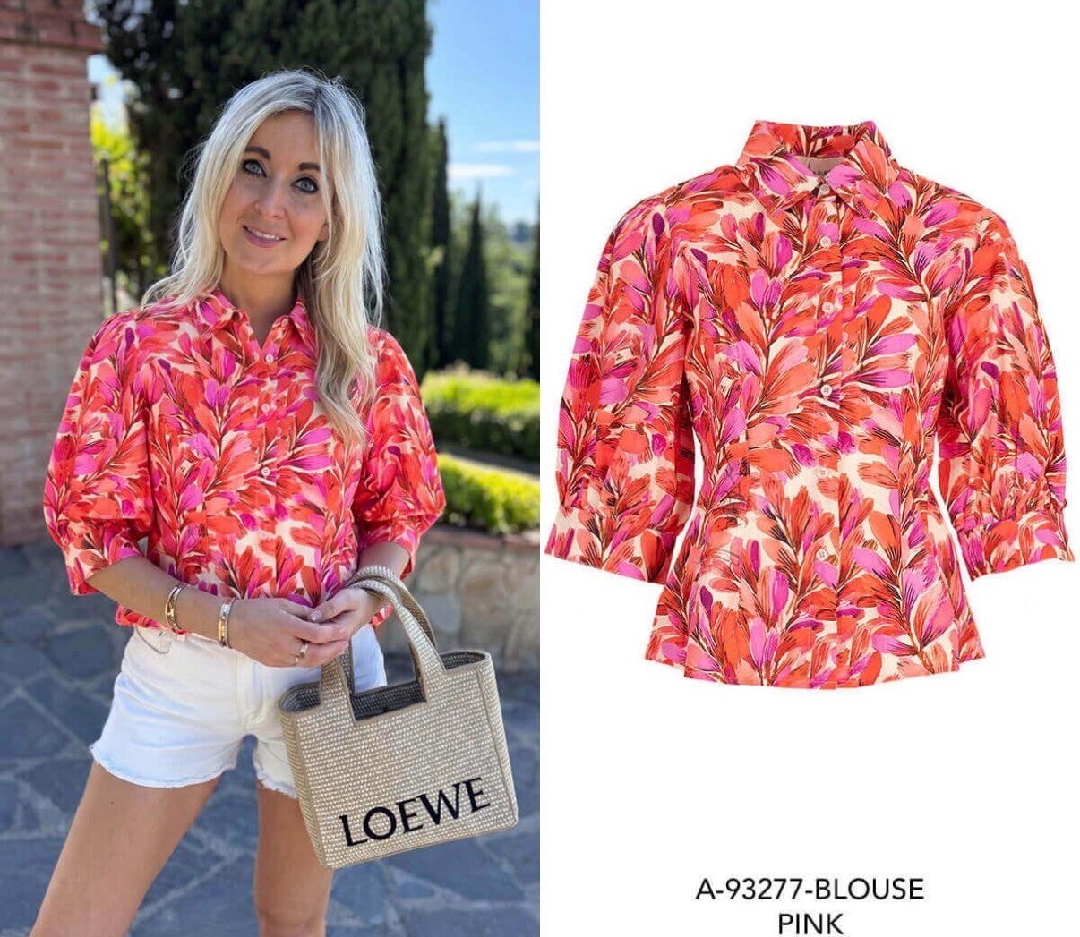 Blouse Azzurro Bloem - Multicolor