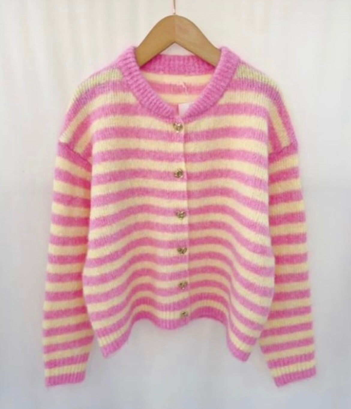 Vest Streep Chloé - Roze/geel