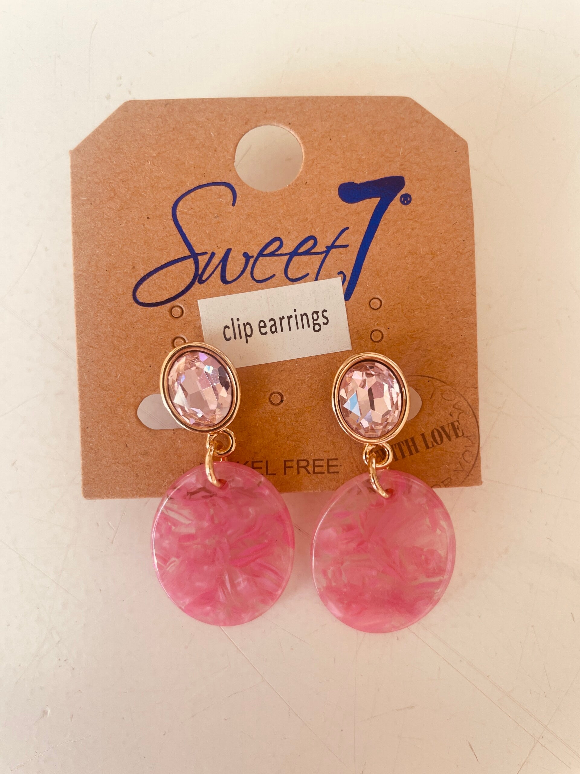 Clip Oorbellen Sweet7 - Roze