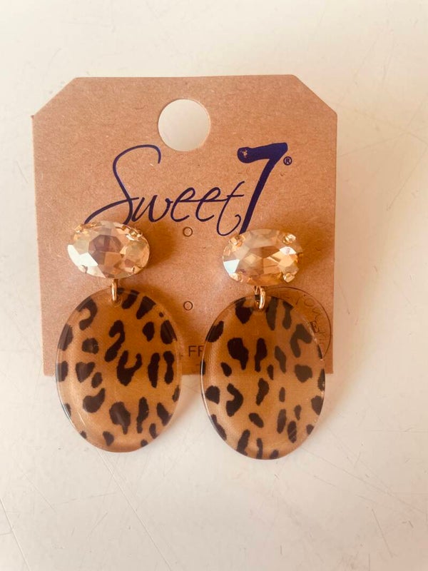 Oorbellen Sweet7 Tijger - Bruin