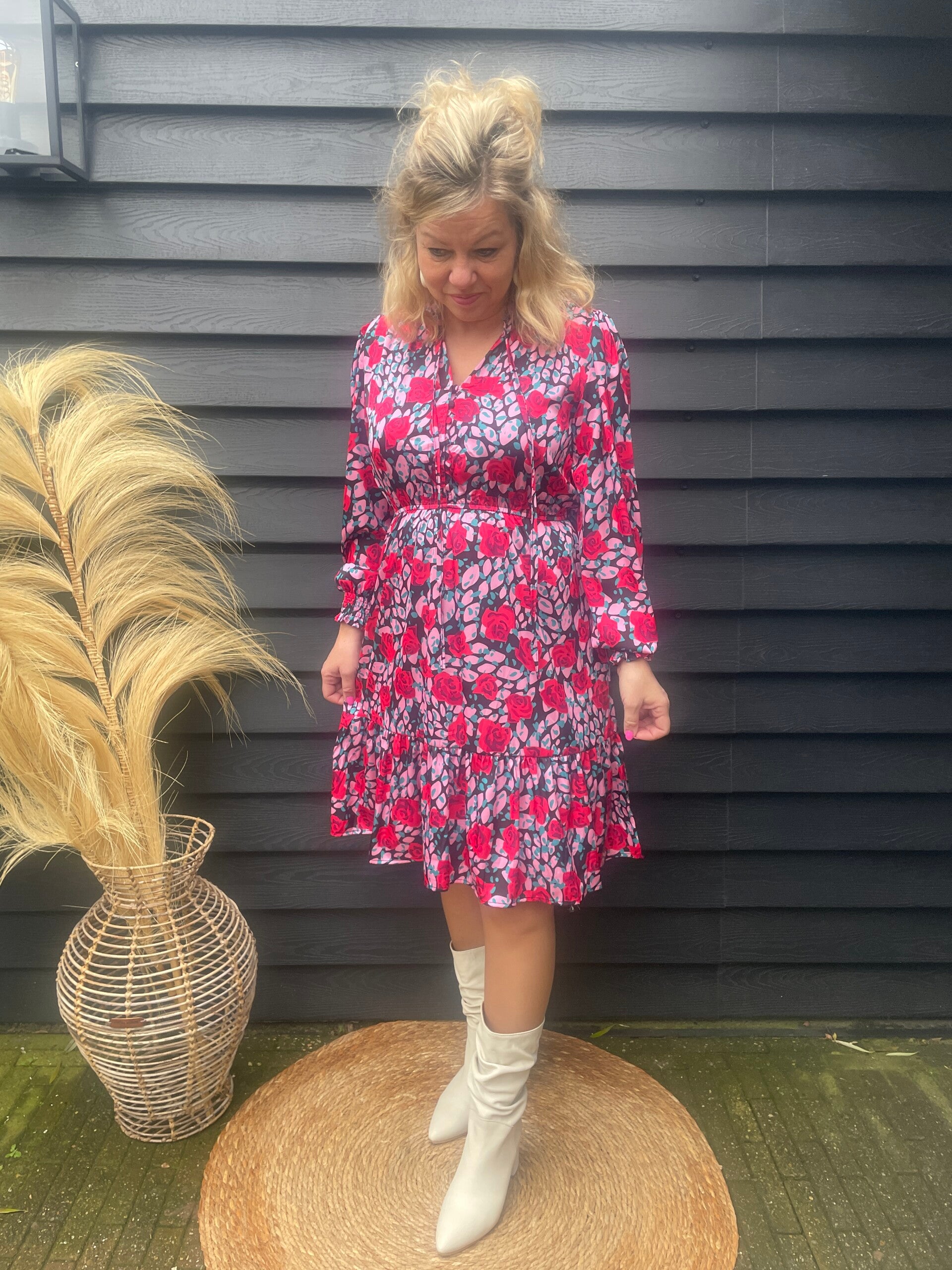 Jurk Azzurro Allessia - Roze, rood