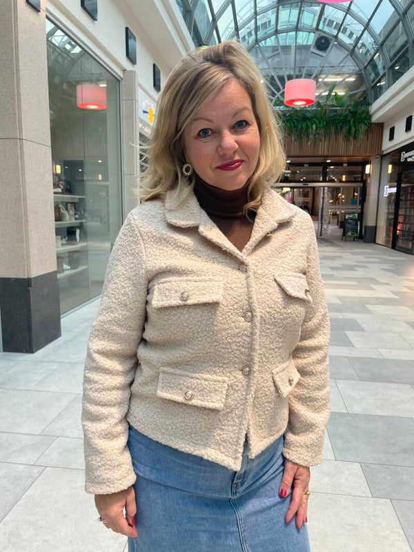 Jasje bouclé - Creme