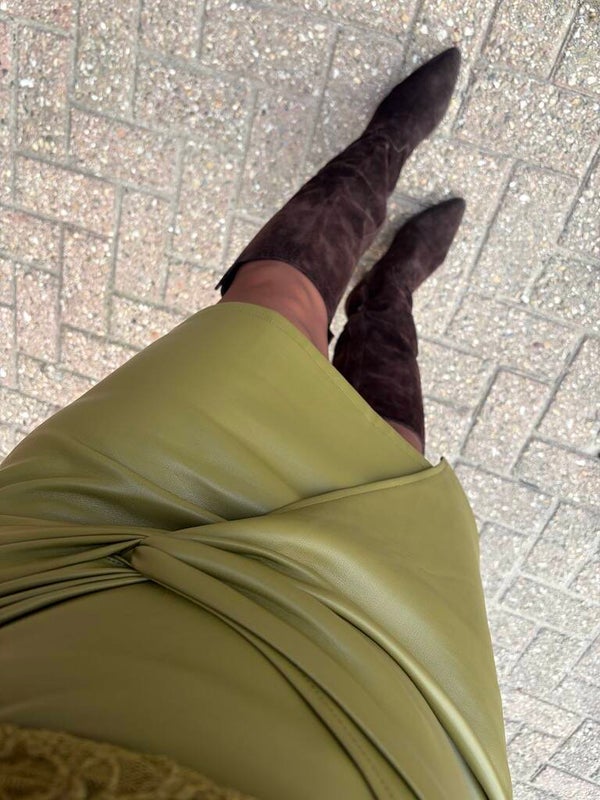 Rokje Leatherlook Azzurro - Groen