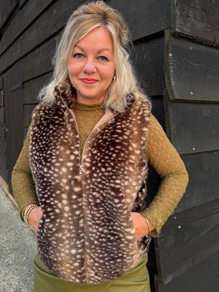 Gilet Azzurro Bambi - Bruin
