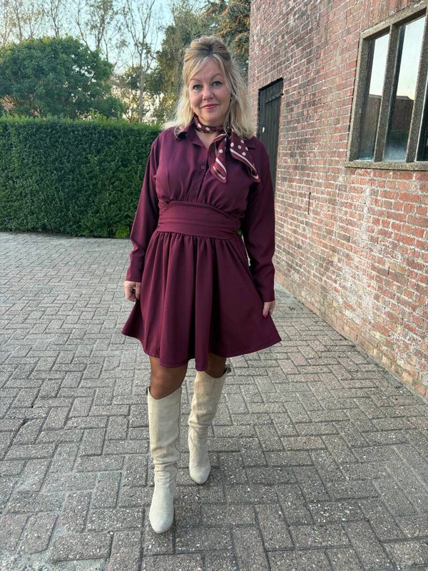Jurk Azzurro Milou - Bordeaux Rood