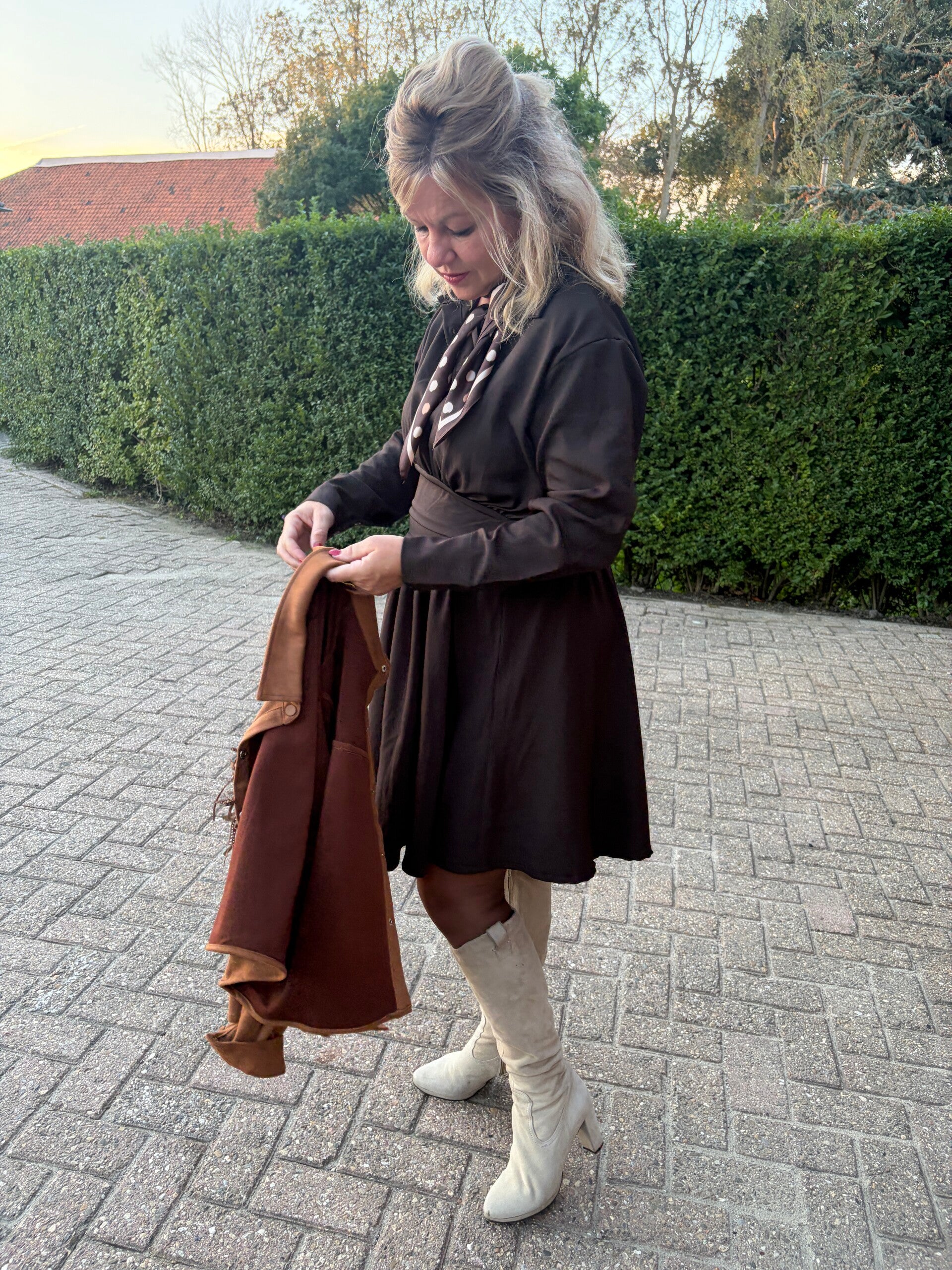 Jurk Azzurro Milou - Bruin