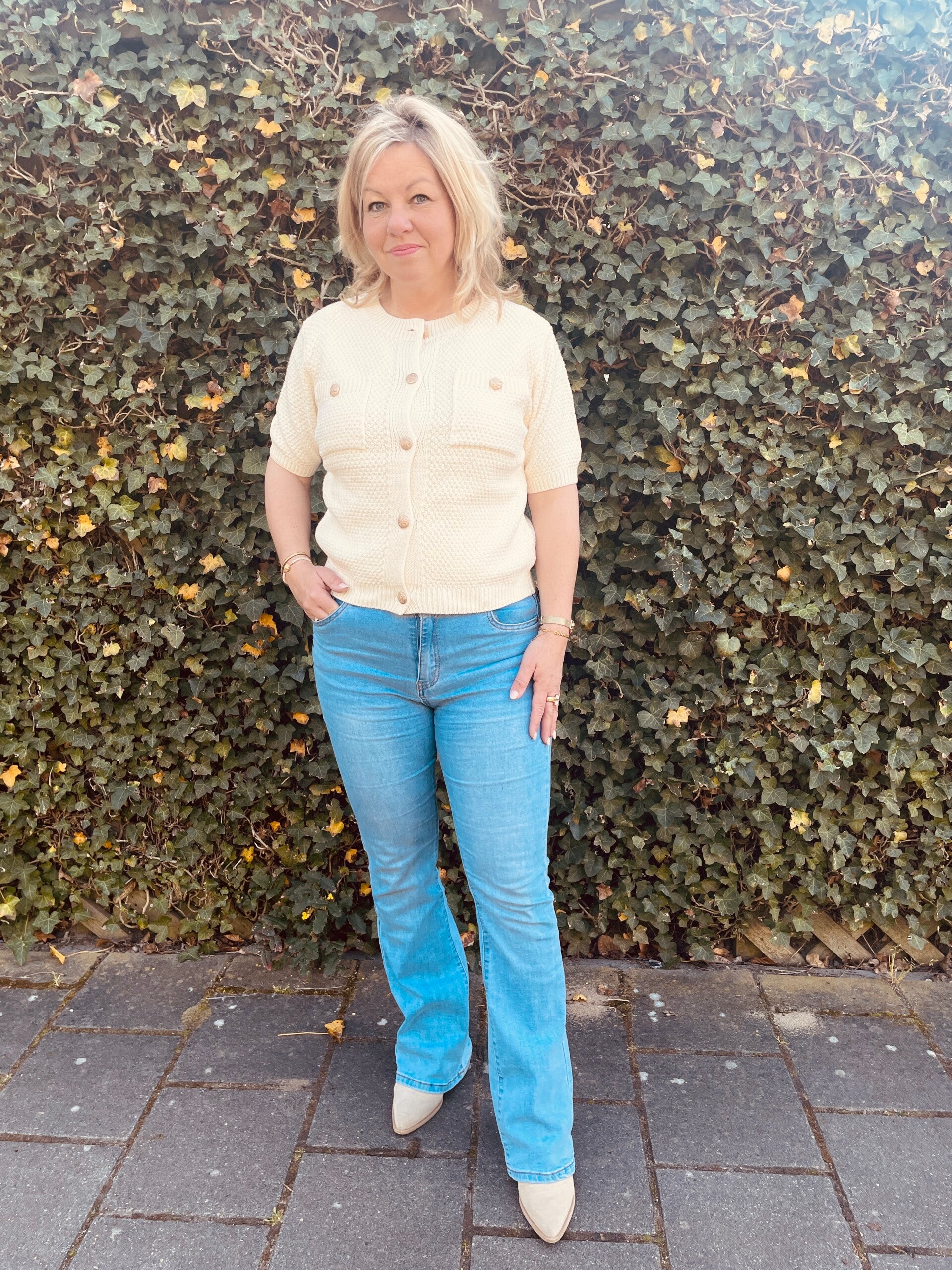 Vest Azzurro Korte mouw - Off-White