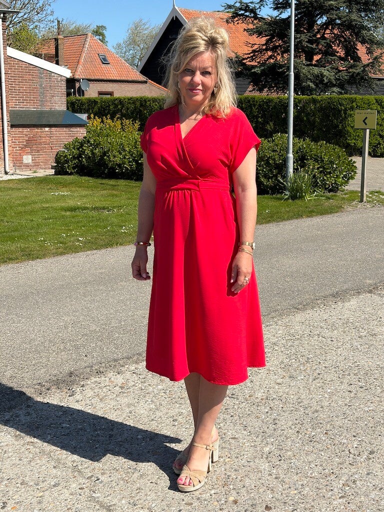 Jurk Azzurro Fleur - Rood