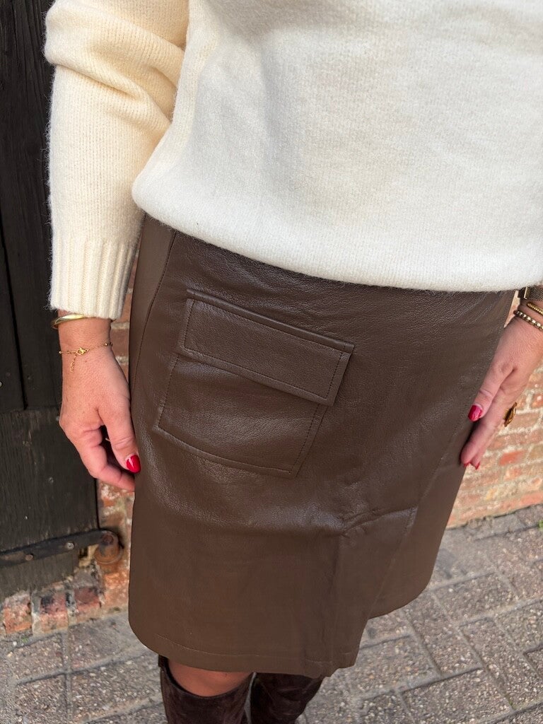 Rok Azzurro Leatherlook Liz - Bruin