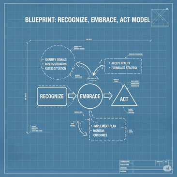 Image of a simple blue print fo the REA model