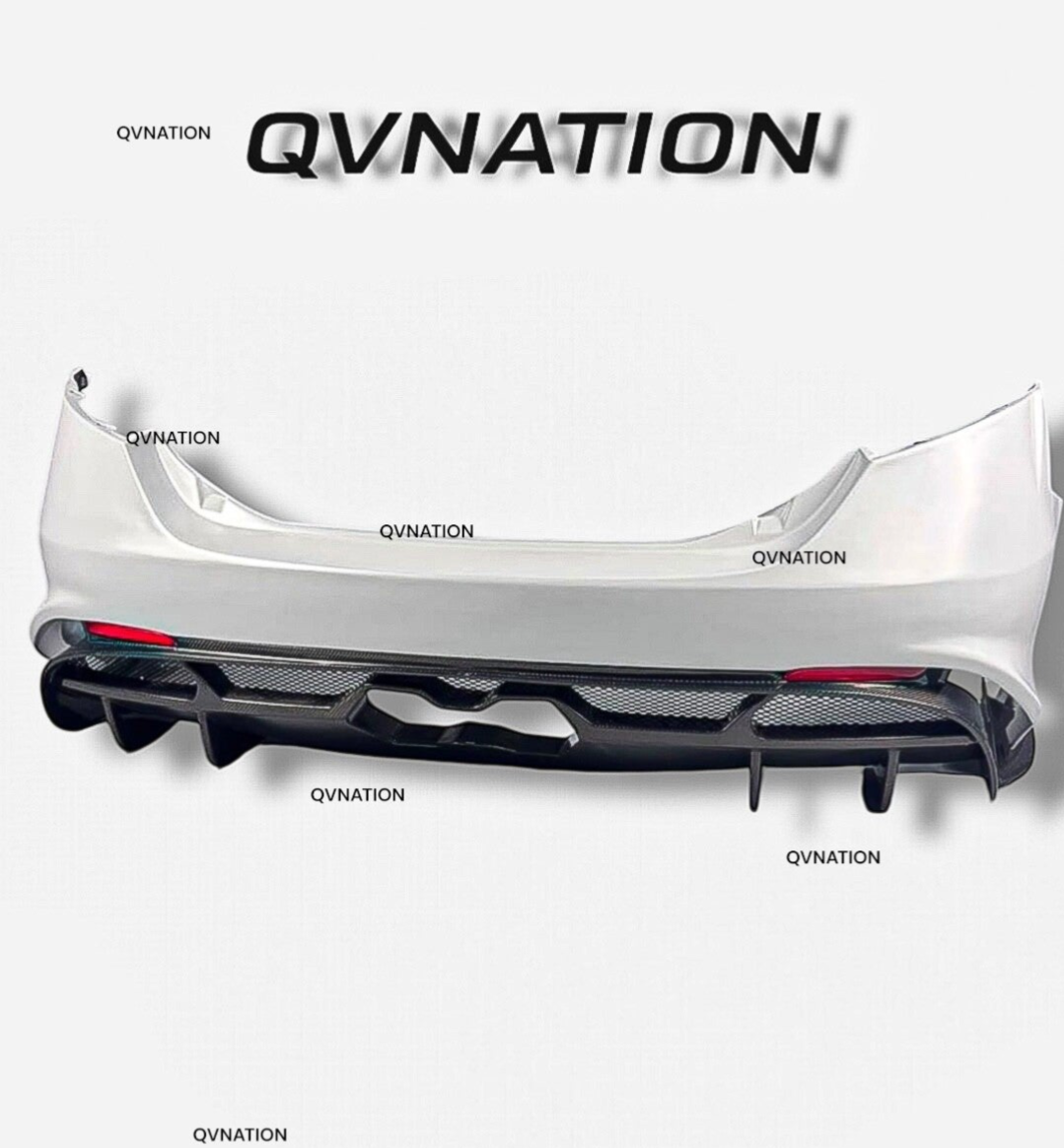 GTAm Style Rear Bumper & Carbon Diffuser – For Alfa Romeo Giulia Base & Veloce
