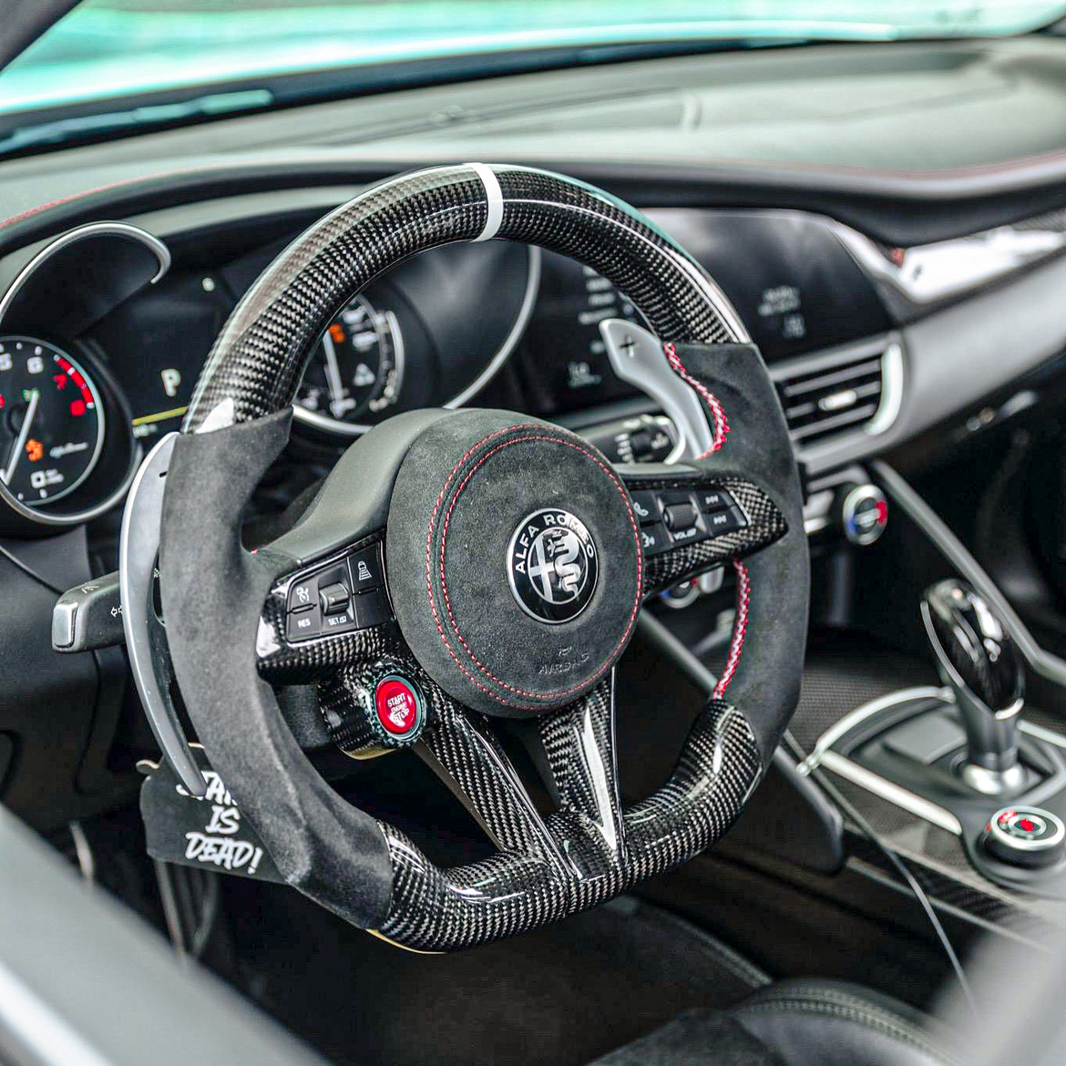 CUSTOM MADE CARBON STEERING WHEEL - QVNATION