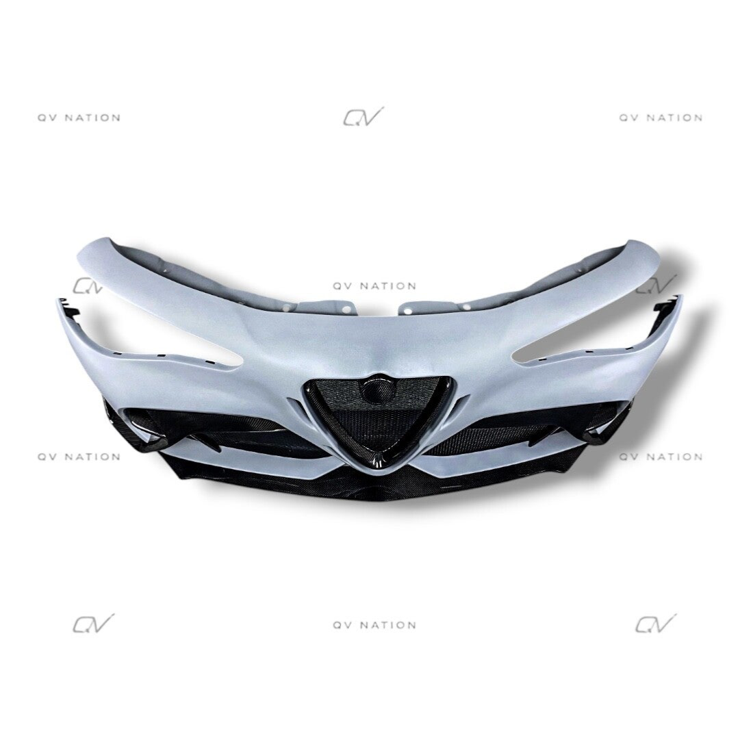 Front GTAM WET Carbon bumper for Alfa Romeo Giulia/Giulia Qv 2016-2024