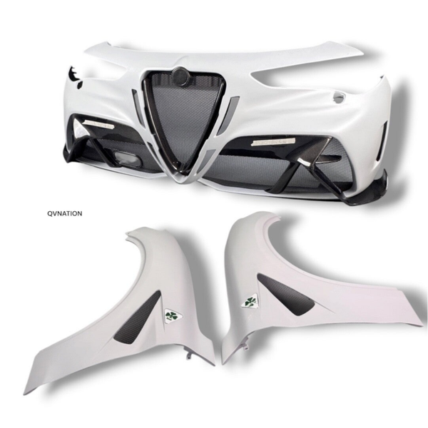 GTAm Style Front Kit for Alfa Romeo Stelvio – Front Bumper & Wide Fenders