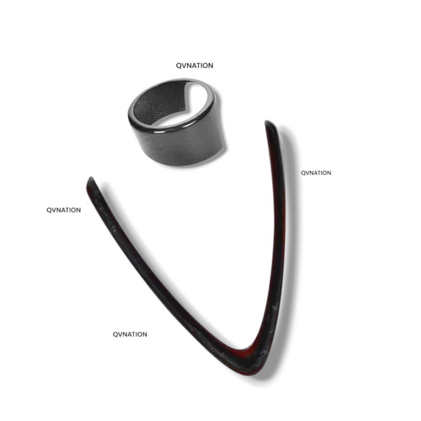 Alfa Romeo Stelvio Carbon Fiber Front V Grille Trim