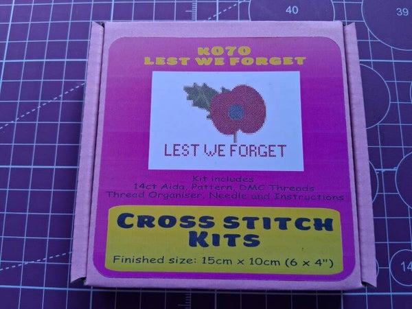 K070 Lest We Forget Cross Stitch Kit