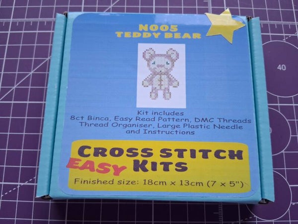 N005 Teddy Bear Easy Cross Stitch Kit