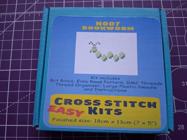 N007 Bookworm Easy Cross Stitch Kit