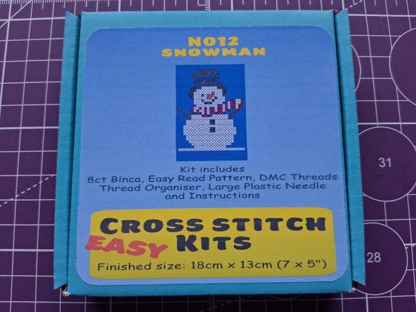 N012 Snowman Easy Cross Stitch Kit