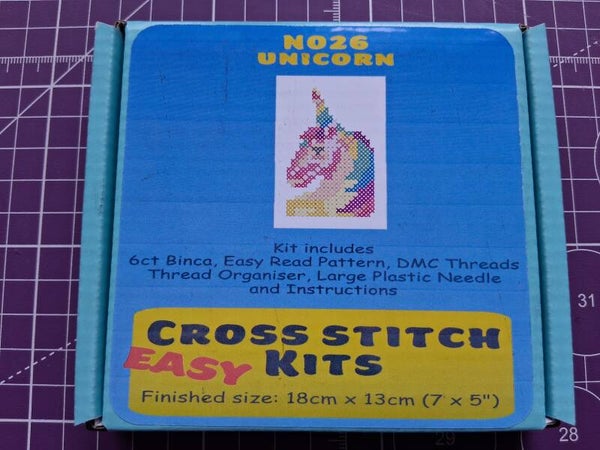 N026 Unicorn Easy Cross Stitch Kit