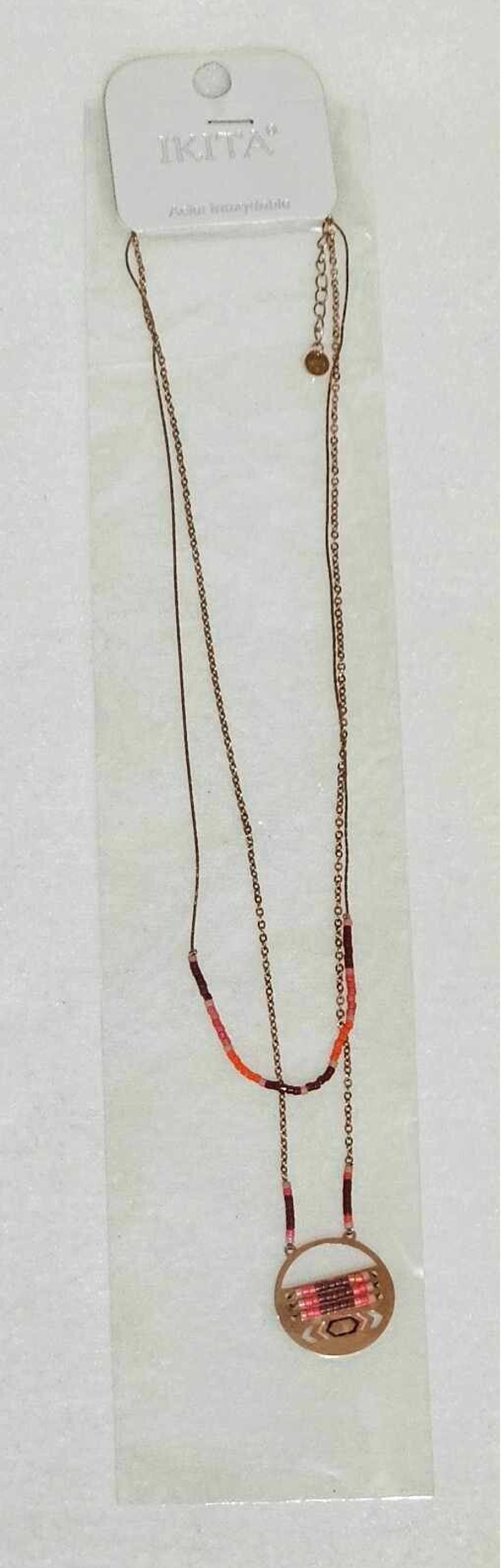 IKITA - Collier Bronze Et Perles