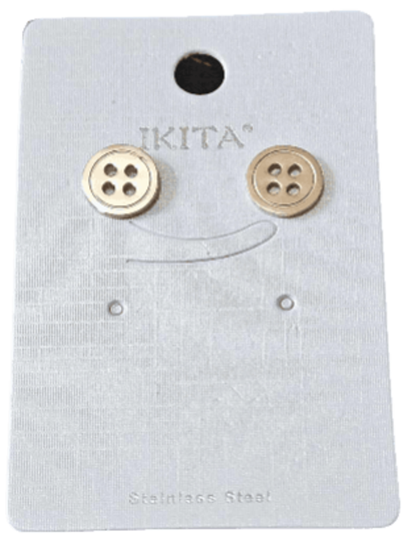 IKITA - Boucle D'Oreilles Boutons Doré