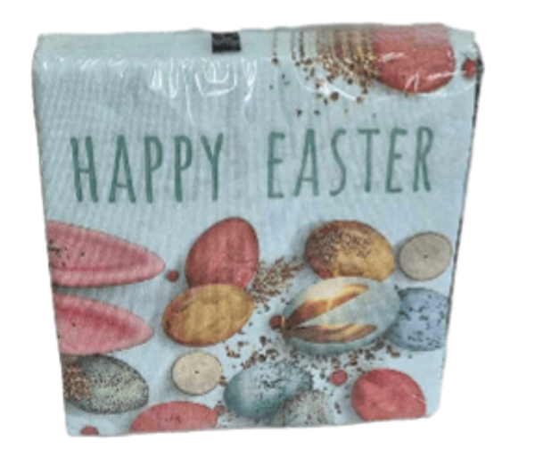 GLOPOLL - 20 Serviettes En Papier "Happy Easter"