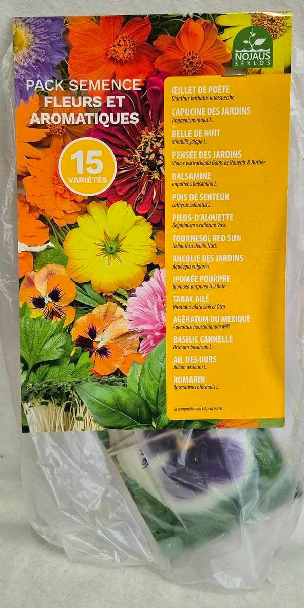 NOJAUS SÉKLOS - 15 semence fleurs et aromatiques