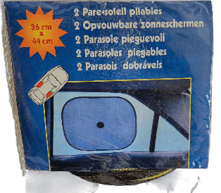 BETTERSHOP - 2 Pare-Soleil Pliables Jaune