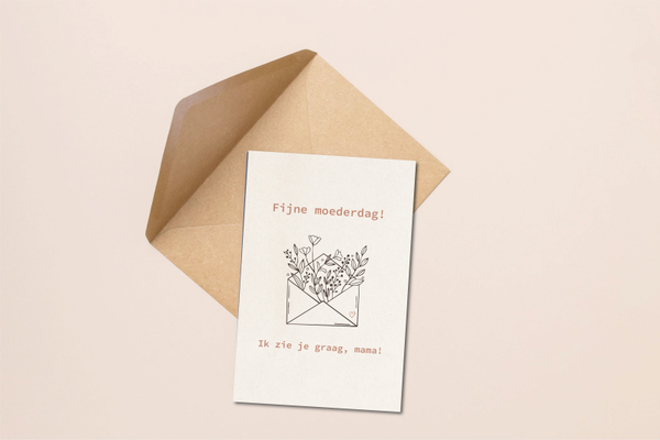 Moederdagskaartje - Ik zie je graag, mama!