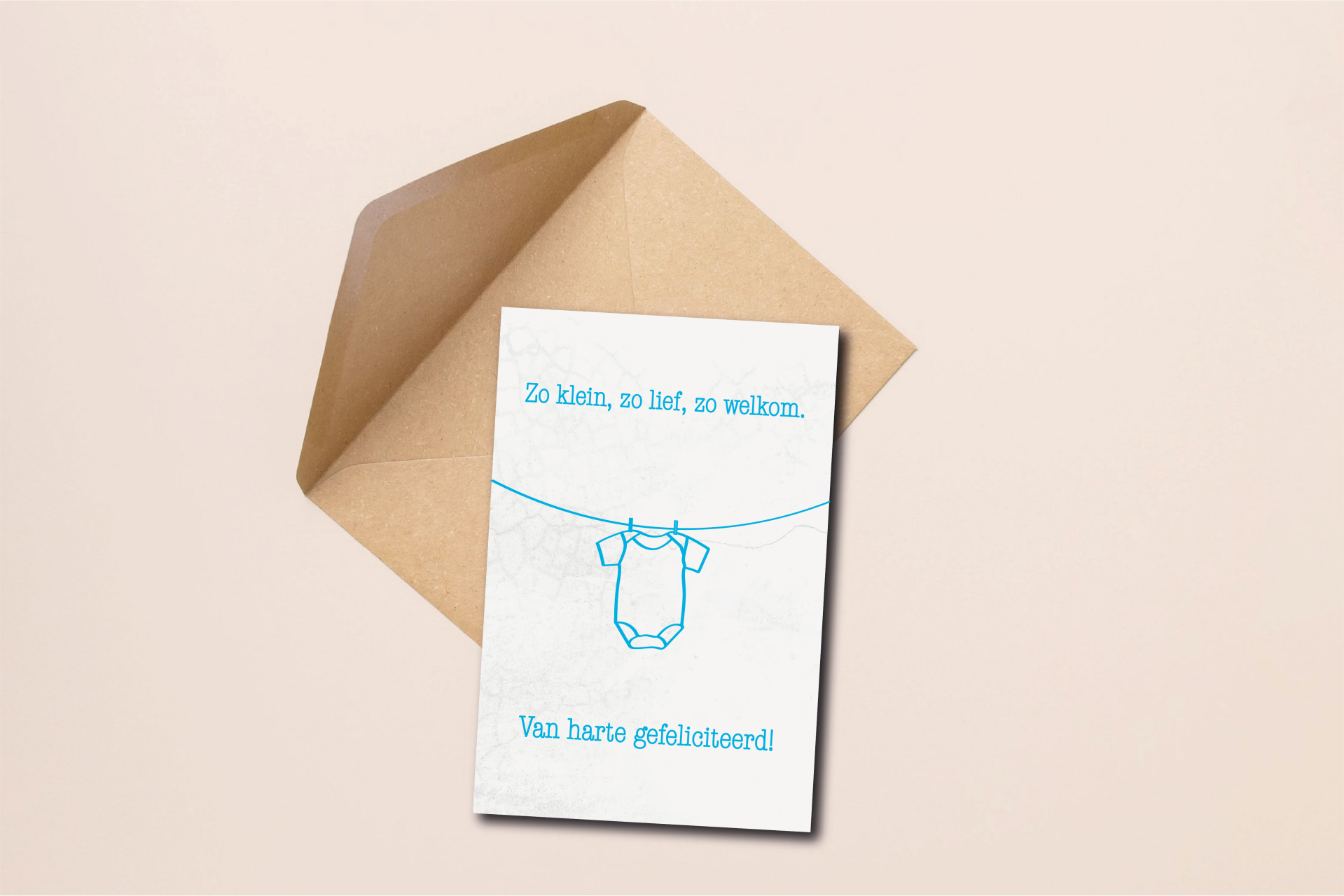 Geboortekaartje - Zo klein, zo lief, zo welkom. - Blauw