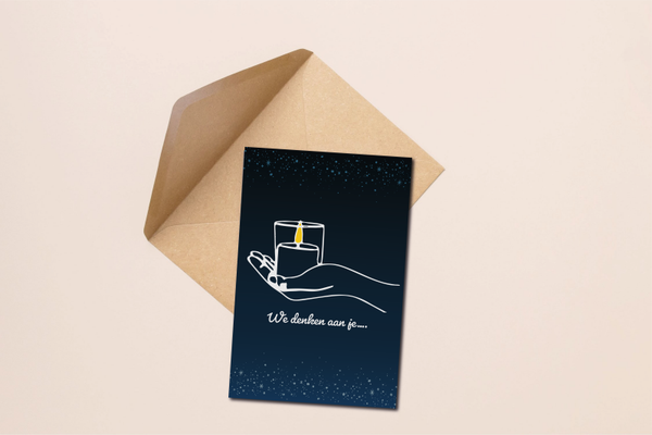 Rouwkaartje - We denken aan je...