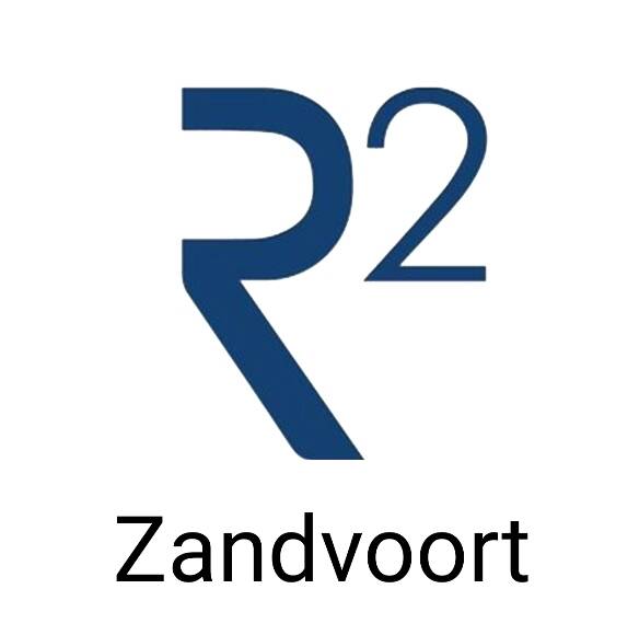 Wit uni overhemd met circuit Zandvoort print in boord