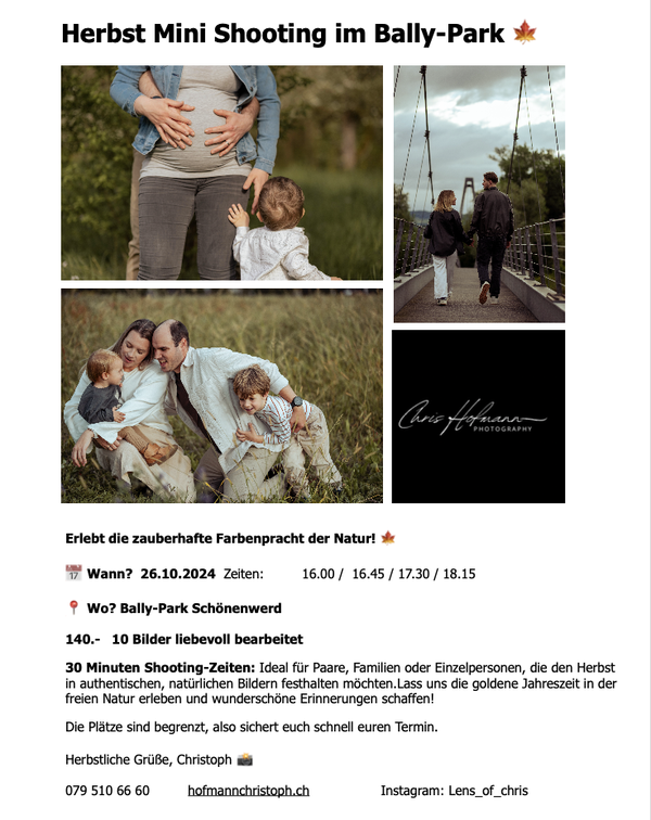 Herbst Mini Shooting im Bally-Park