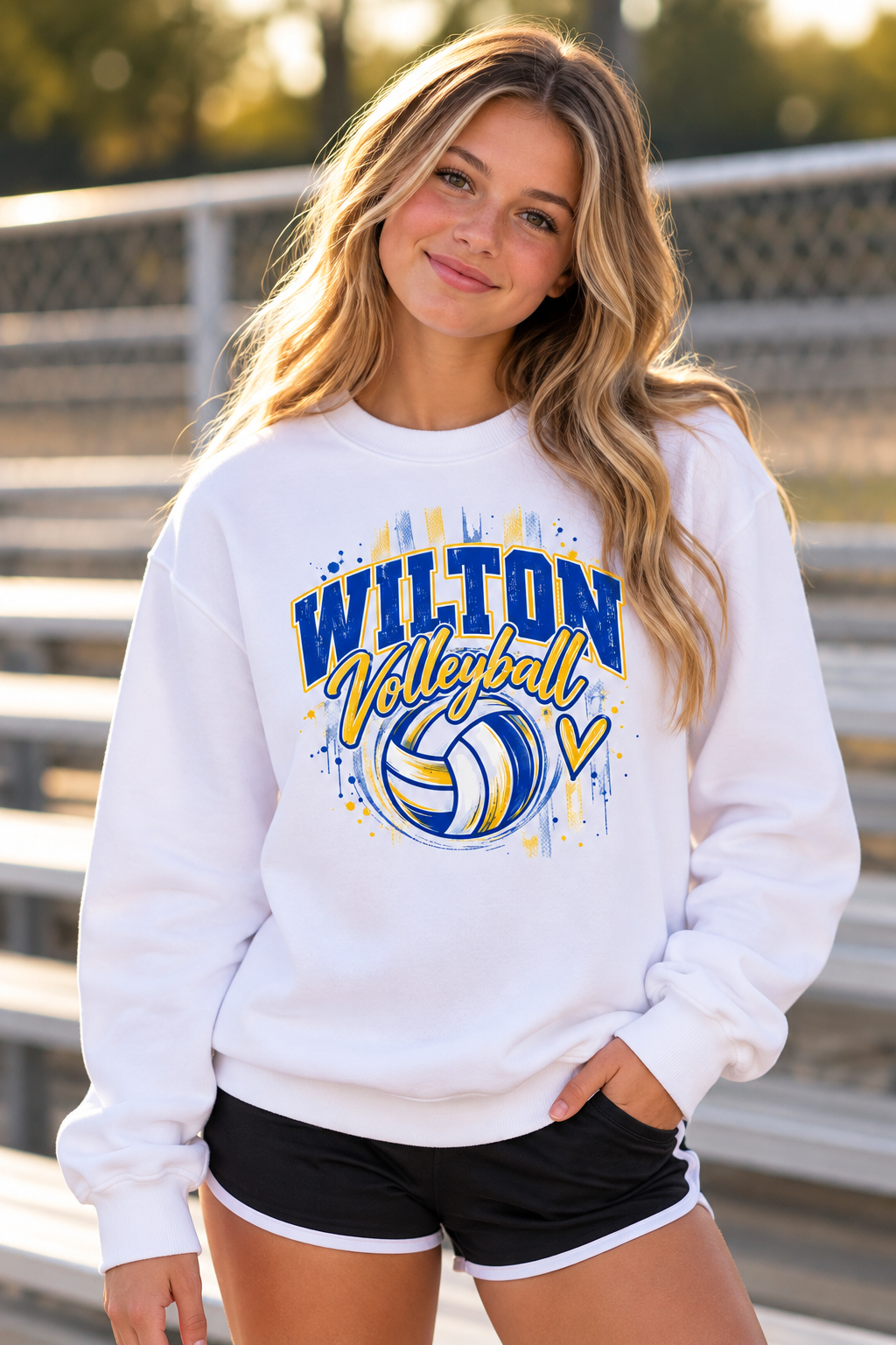 I Heart Volleyball Crewneck