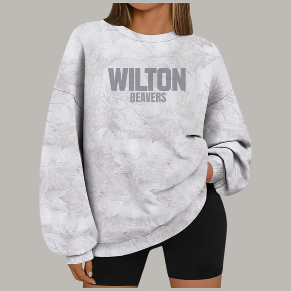 Oversized Camo Crew Maple Leaf