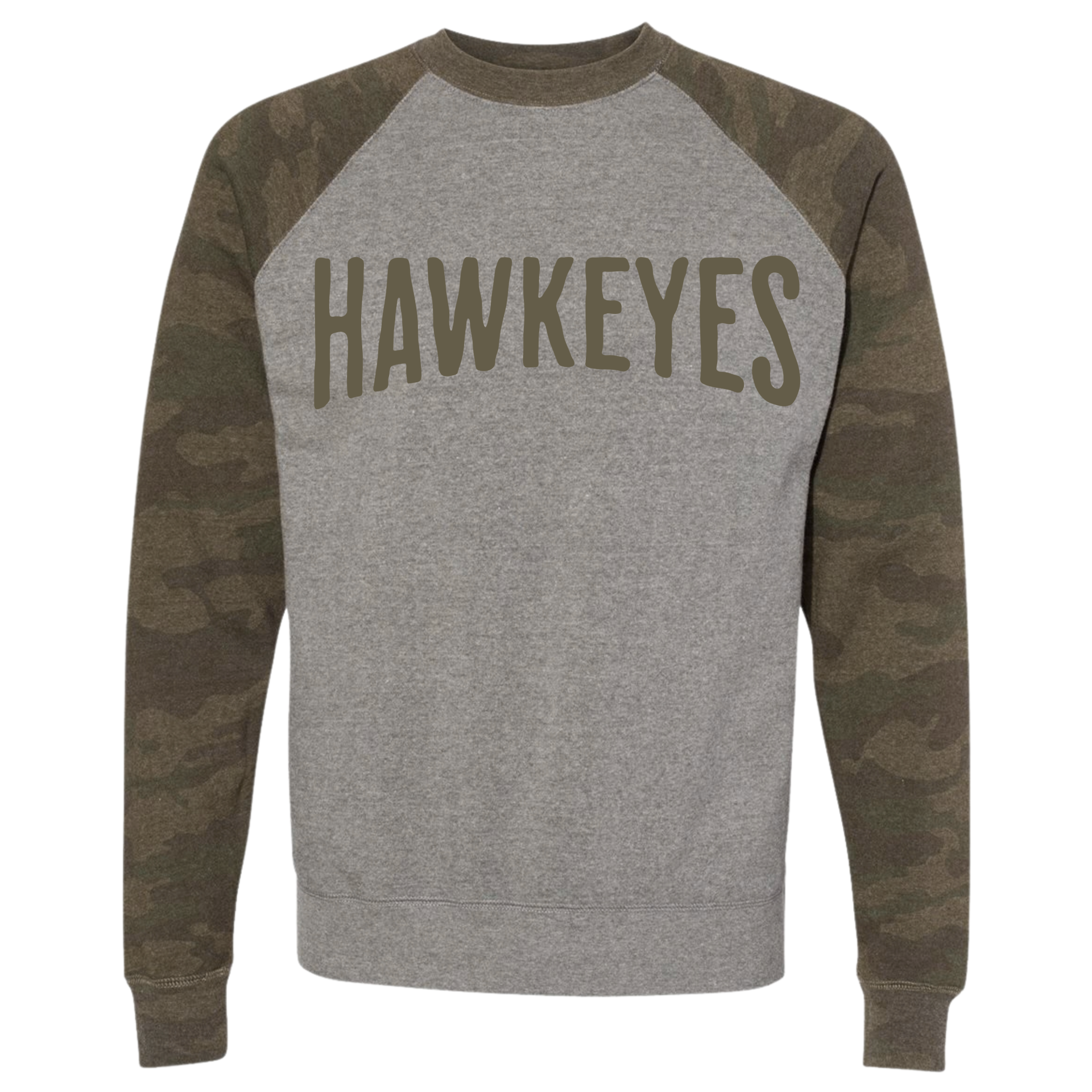 Camo Sleeve Crewneck- IOWA