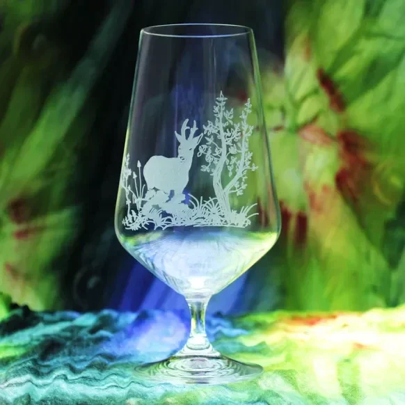 Verre à bière gravé - Brocard