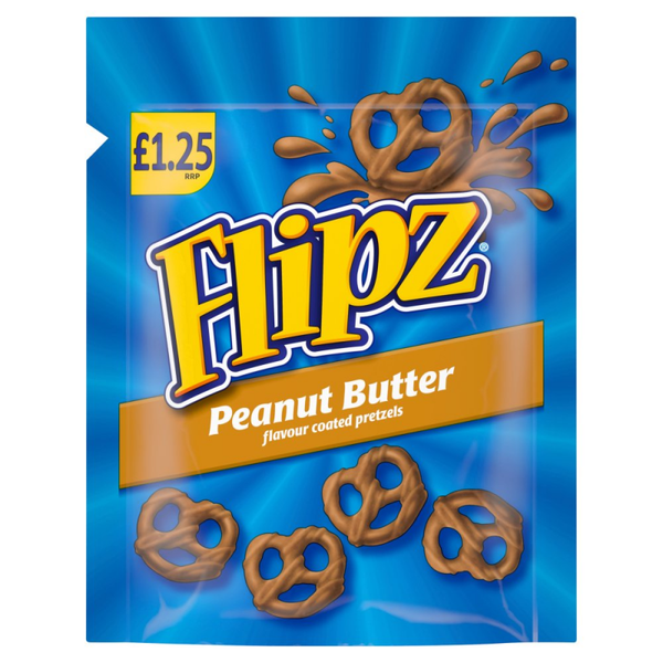 Flipz Peanut Butter Pretzels 80g PMP £1.25
