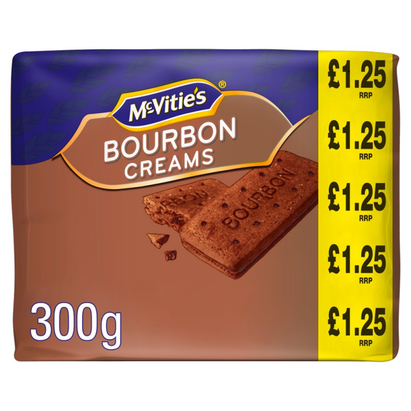 McVitie's Bourbon Cream Biscuits £1.25 PMP 300g