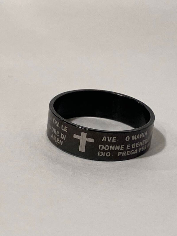 Black cross ring