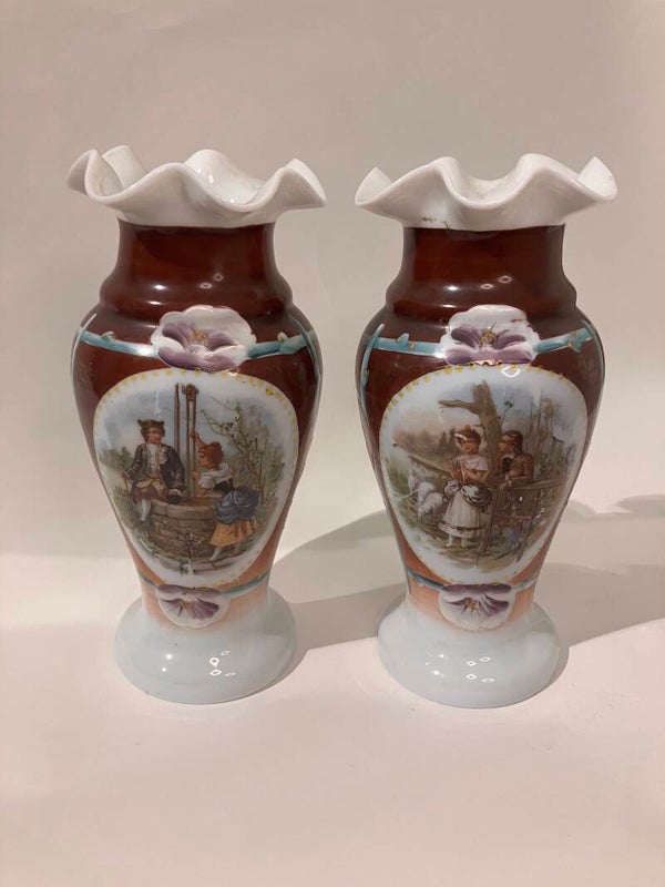 France handmade porcelain vases
