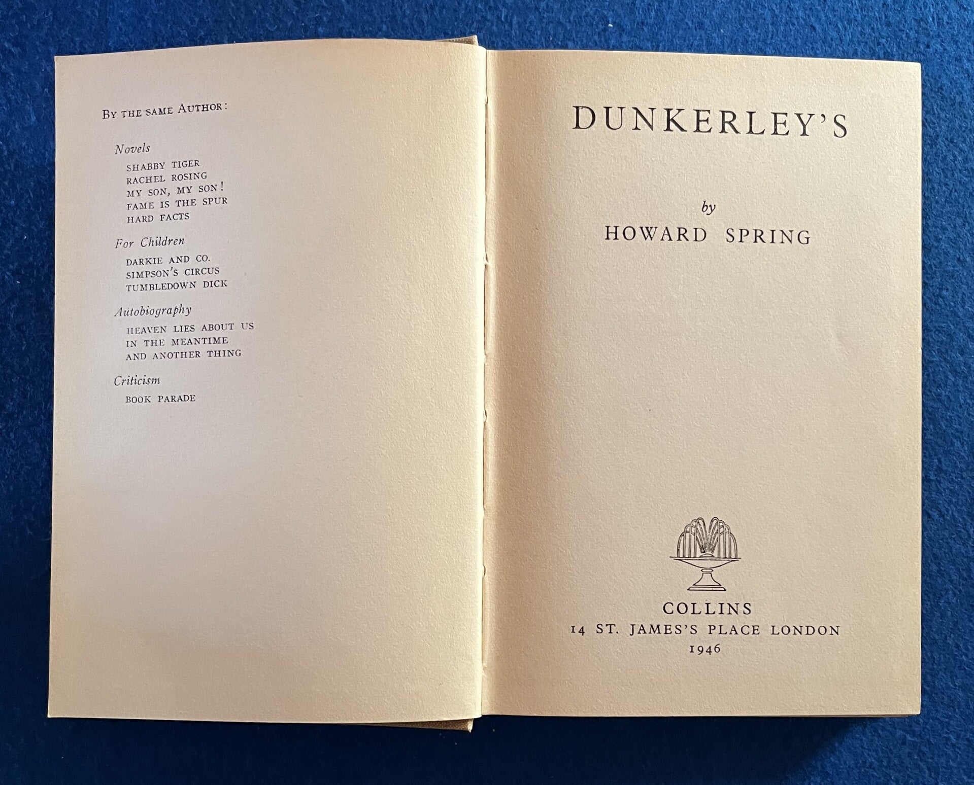 Dunkerley's - Howard Spring