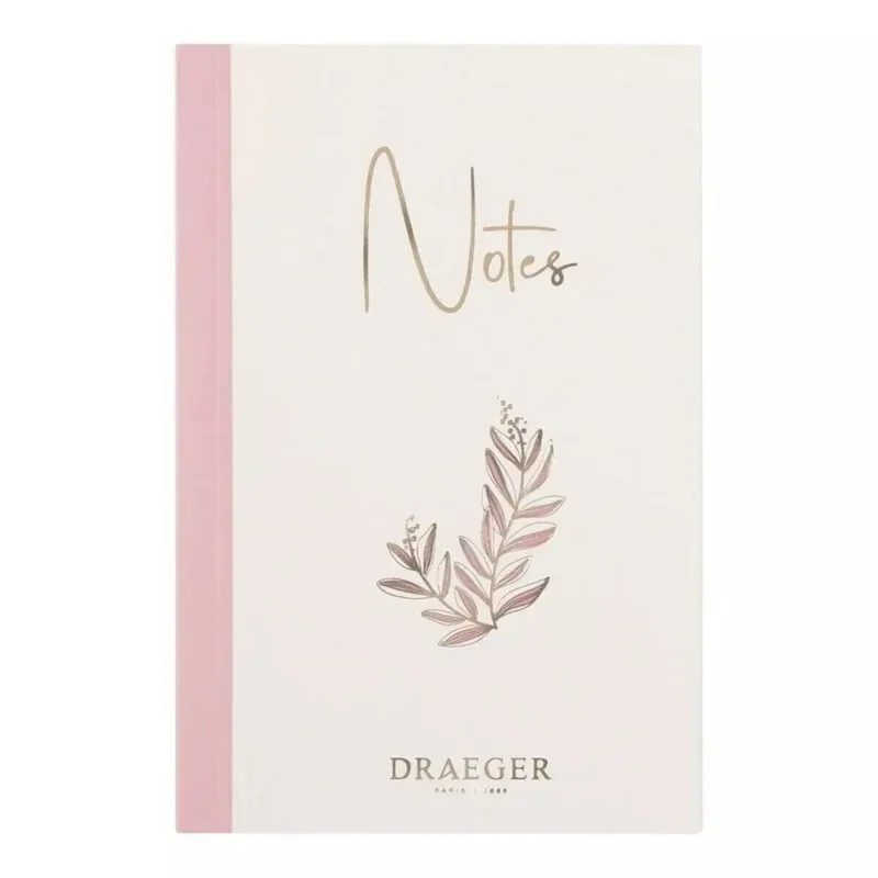 Notitieboek A6 | Zalmroze met goudfolie | Dotted grid