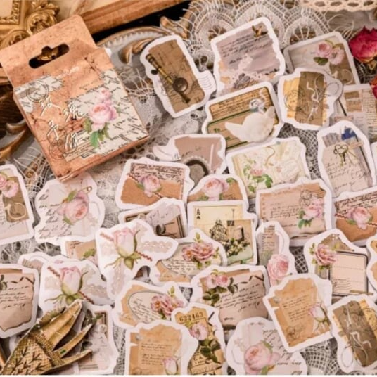 Stickerdoosje | Brieven en post stickers | Vintage stijl