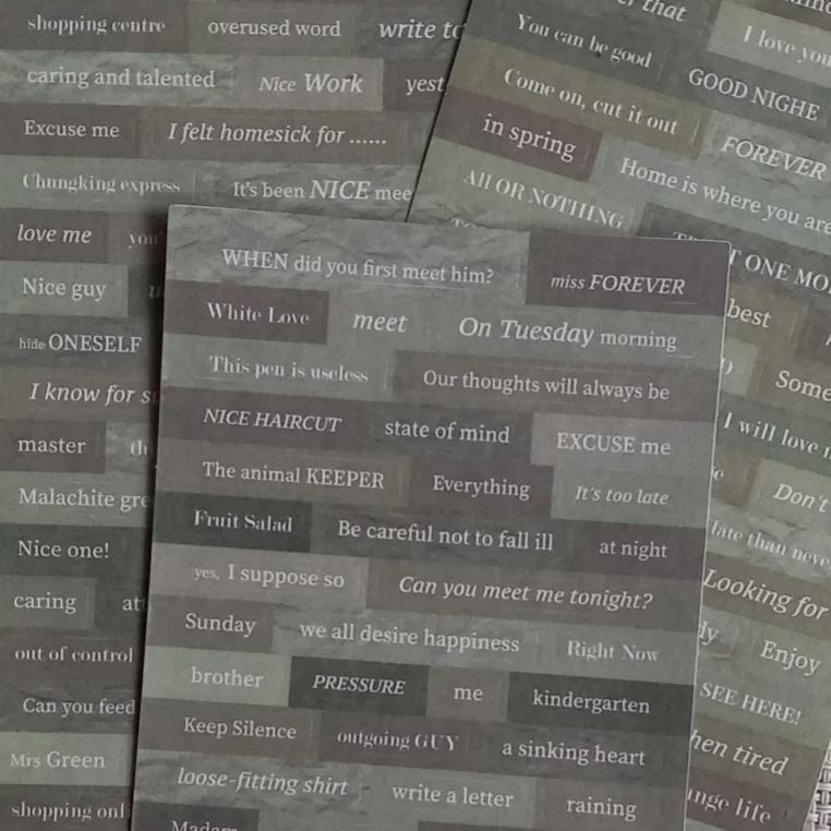 Tekststickers | Grijsgroen met Wit | Washi