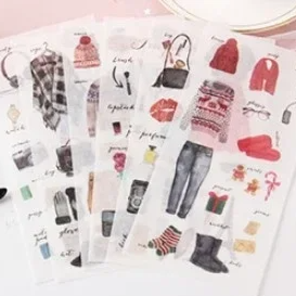 6 vellen washistickers | Kleding